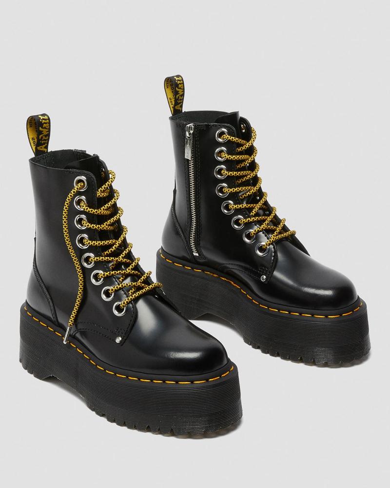 Black Women's Dr Martens Jadon Max Platform Boots | CA 239ILH